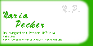 maria pecker business card